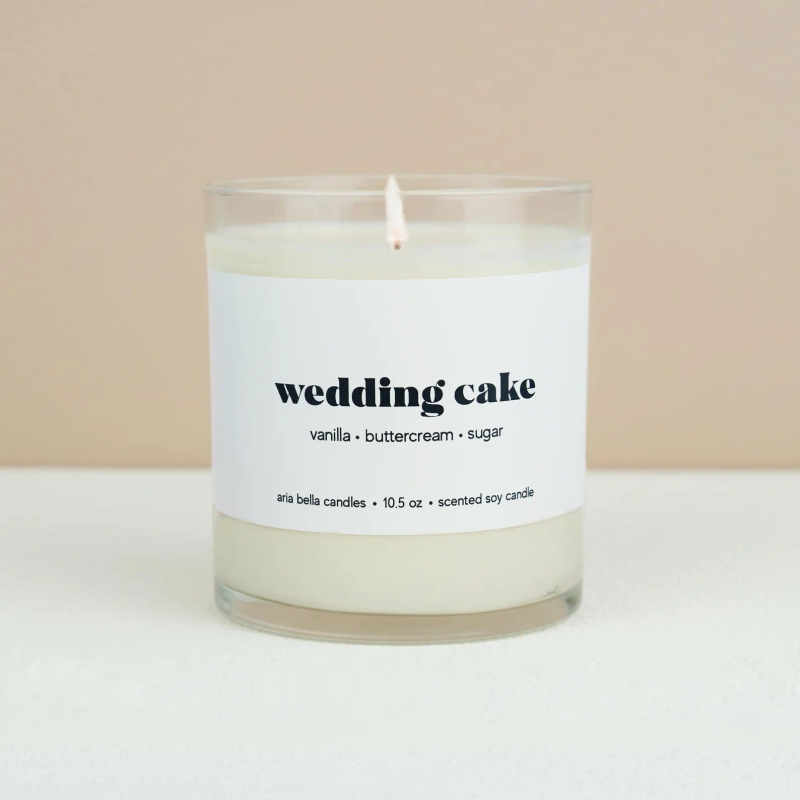 Wedding Cake Candle Bakery Scented Bridesmaid Candle