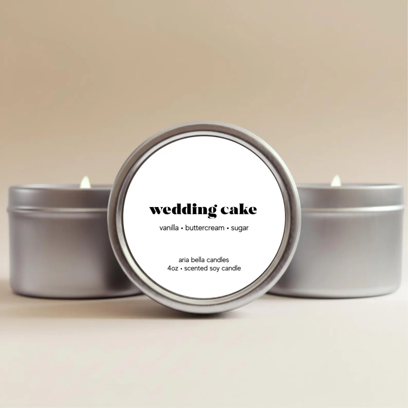 Wedding Cake Candle Bakery Scented Bridesmaid Candle