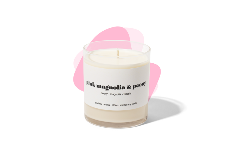 Pink Magnolia & Peony Soy Candle