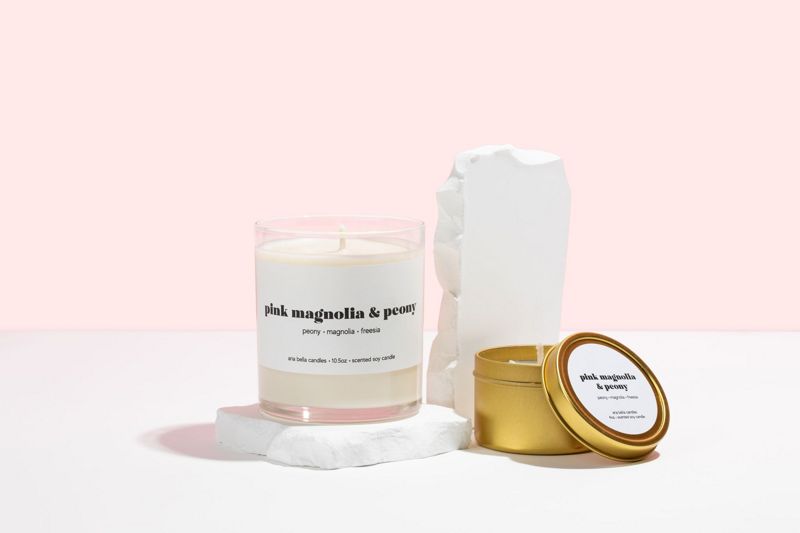 Pink Magnolia & Peony Soy Candle