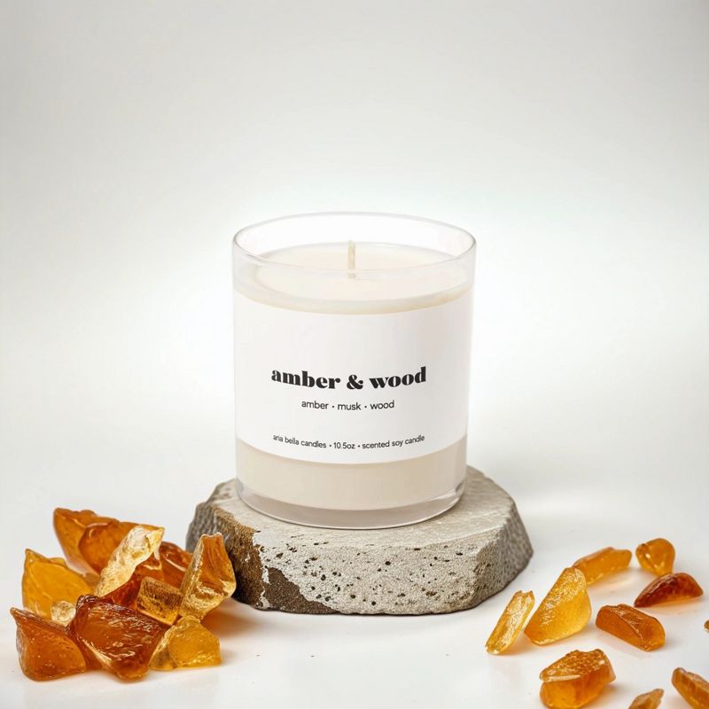 Amber & Wood Soy Candle