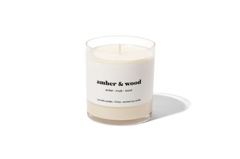 Amber & Wood Soy Candle