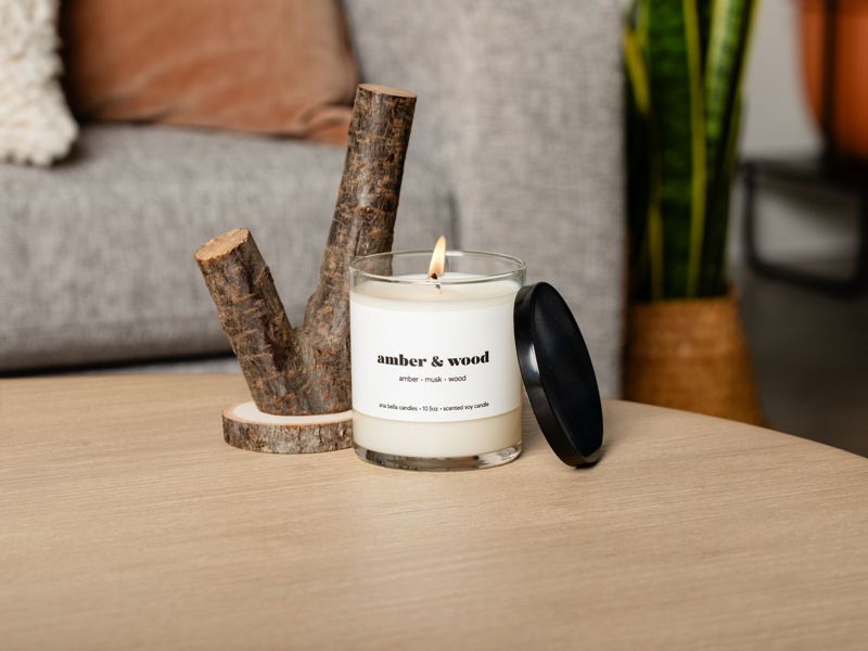 Amber & Wood Soy Candle