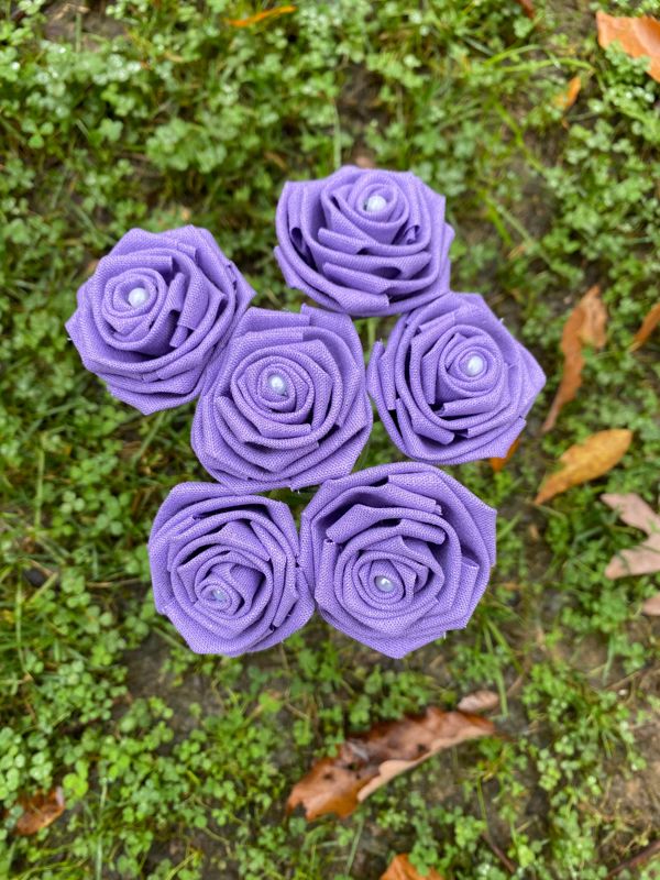 Single Linen Rose with Stick Stem, Build Your Own Bouquet, Custom Flower Bouquet, Rose Bouquet, Gift for Her, 12th Anniversary