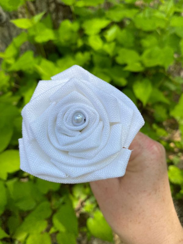 Single Linen Rose with Stick Stem, Build Your Own Bouquet, Custom Flower Bouquet, Rose Bouquet, Gift for Her, 12th Anniversary