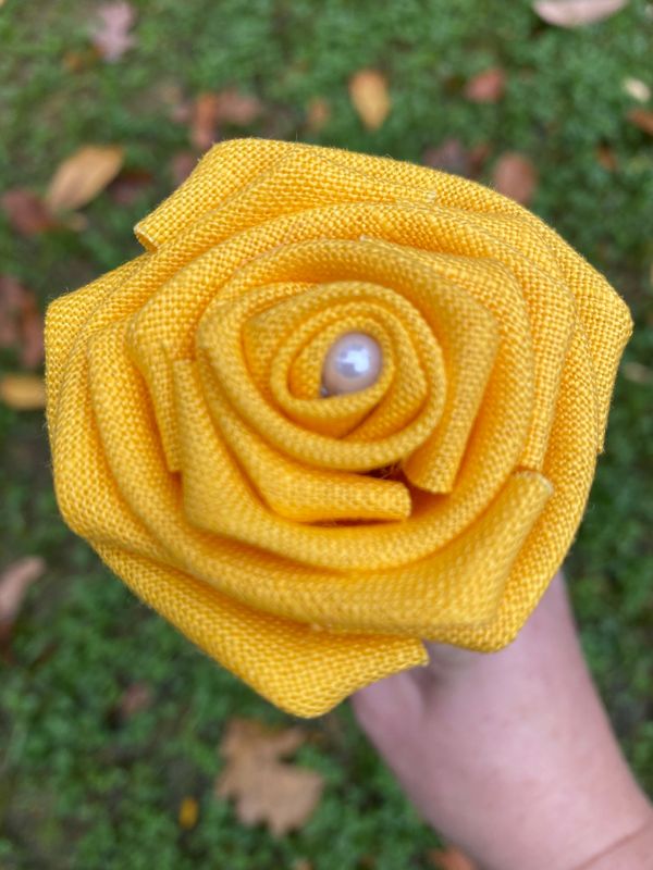Single Linen Rose with Stick Stem, Build Your Own Bouquet, Custom Flower Bouquet, Rose Bouquet, Gift for Her, 12th Anniversary