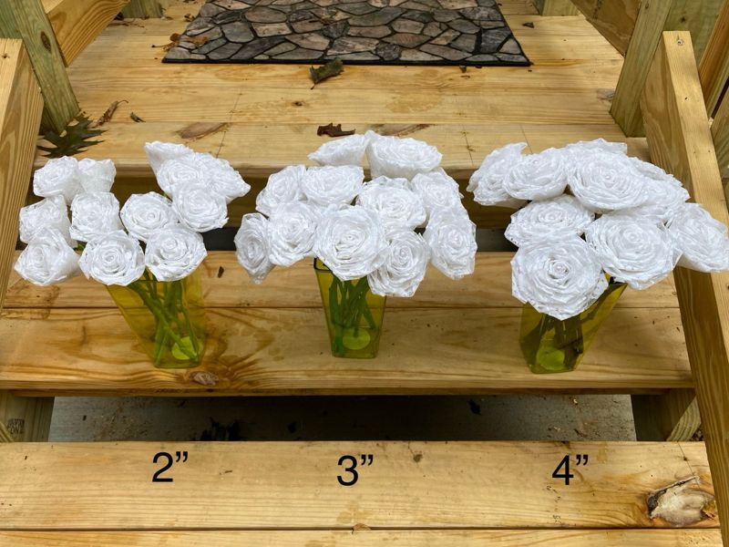 Denim Blue Lace Roses with Stems, Lace Flower Bouquet, Lace Flowers, Lace Roses, 13th Wedding Anniversary Gift, Lace Gift for Her,Thirteenth