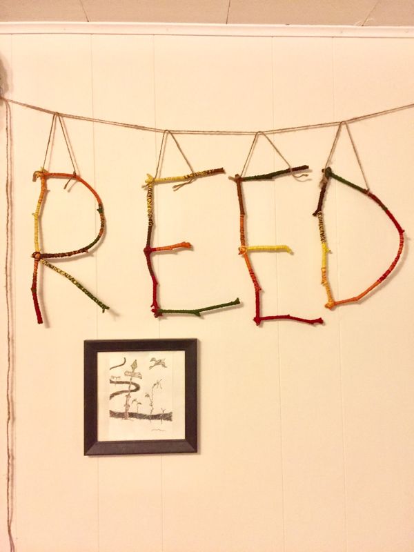 Handmade Colorful Initial Twig Ornament, Nature Inspired Decor, Custom Gift Ornament, Alphabet Letter Initial Ornament, Tree Branch Ornament