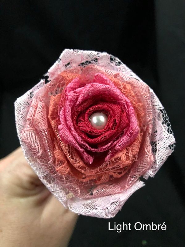 Pink Lace Roses with Stems, Pink Lace Flower Bouquet, Pink Lace Flowers, Pink Lace Roses, 13th Wedding Anniversary Gift, Lace Gift for Her