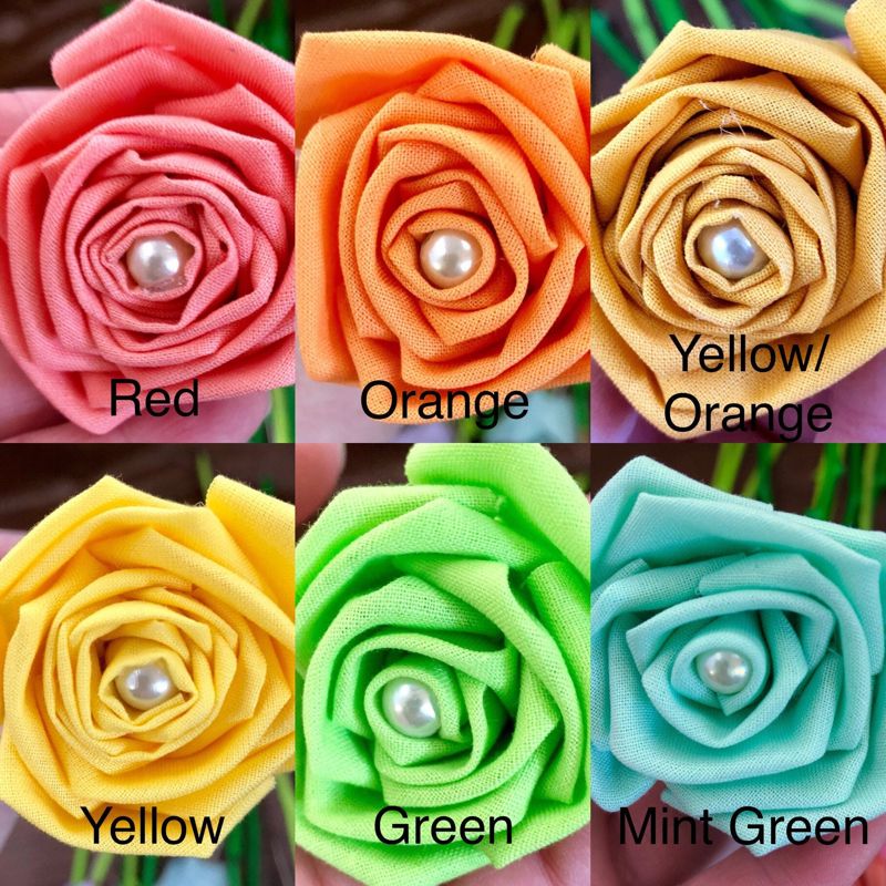 Pastel Rainbow Cotton Roses with Stems, Cotton Flower Bouquet, Pastel Rainbow Roses, 2nd Anniversary, Cotton Anniversary, Rainbow Roses