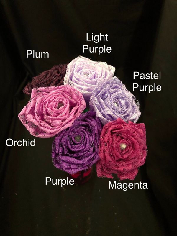 Single Lace Rose with Stick Stem