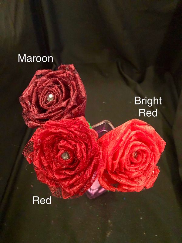 Single Lace Rose with Stick Stem