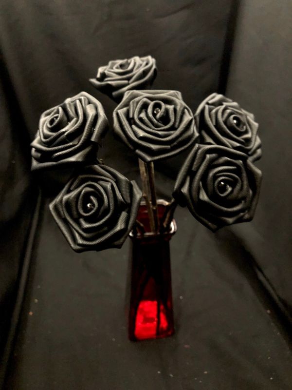 8PCS Faux Leather Rose Flowers | DIY Craft Decor For Shoes, Bags & Accessories