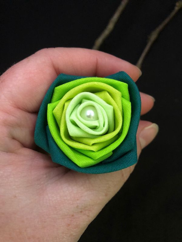 Green Cotton Roses with Stems, Green Ombré Flower Bouquet, Green Rose, Green Ombré Roses, Cotton Anniversary, 2nd Anniversary, Gift for Her