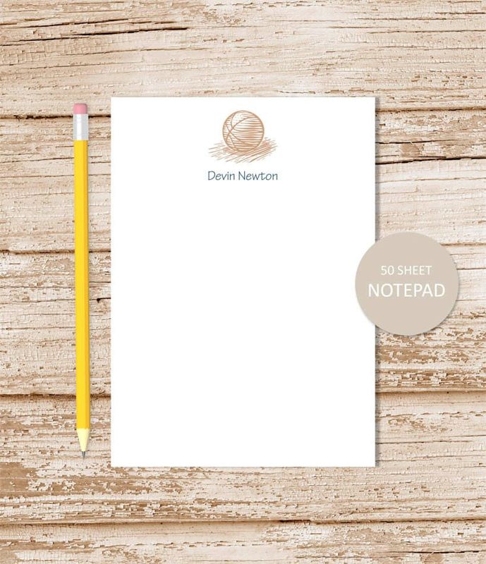 personalized notepad . basketball note pad . basketball notepad . personalized stationery . sports stationary