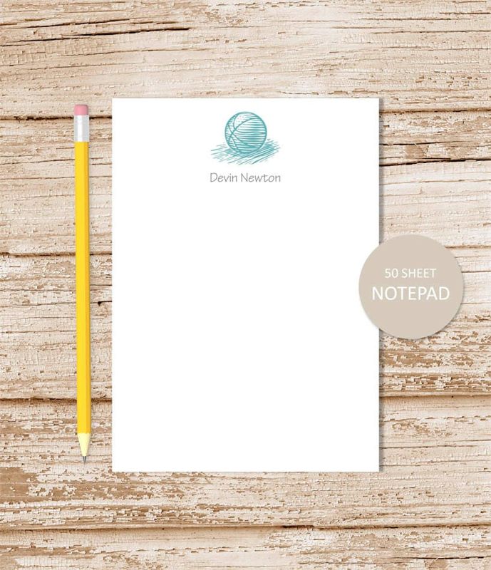 personalized notepad . basketball note pad . basketball notepad . personalized stationery . sports stationary
