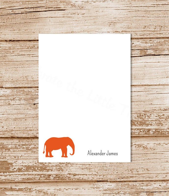 personalized notepad . ELEPHANT . notepad . elephant note pad . personalized stationery . stationary notepad