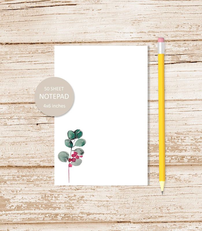 Watercolor Holly Notepad