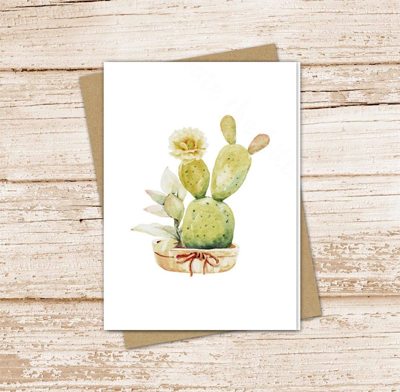 cactus card set . watercolor floral cacti note cards . nature. blank note cards . plant notecards . folded stationery . stationary set