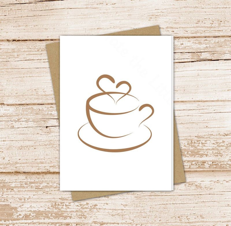 coffee card set .  coffee lover note cards . love . coffee cup, mug . blank note cards . notecards . stationary set . folded stationery