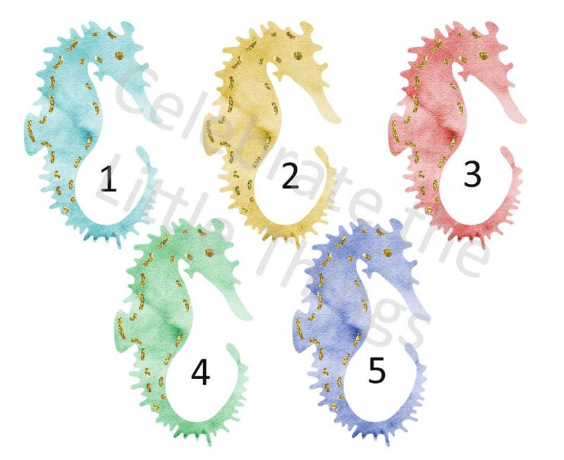 seahorse card set .  seahorse note cards . watercolor, tropical summer . blank cards . folded stationery stationary set . color options