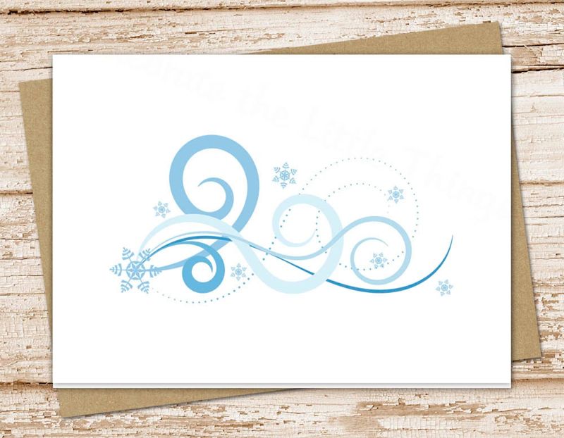 snowflakes card set . snowflakes note cards notecards . winter, swirling snow . blank cards . folded stationery . stationary