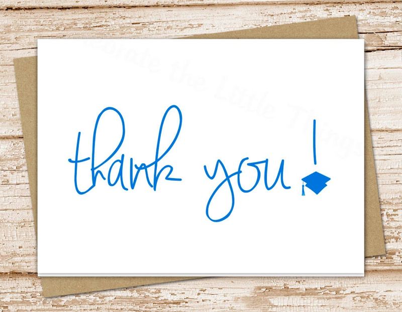 graduation thank you cards . grad cap . graduation stationery . note cards notecards . color choices