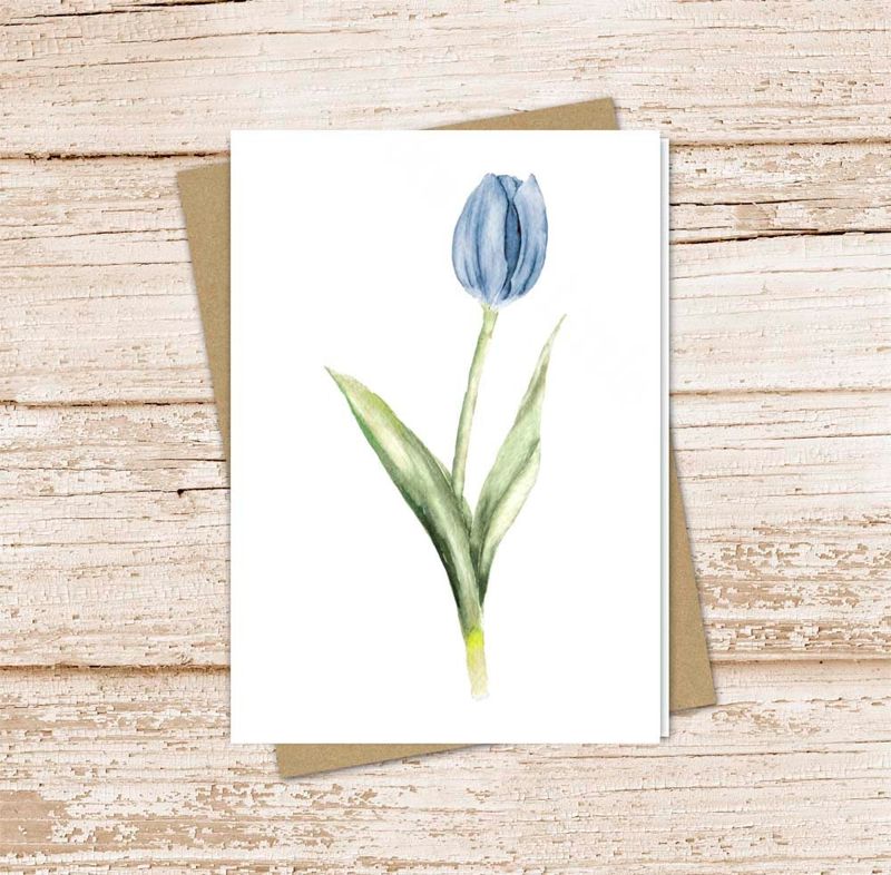 Blue Tulip Card Set