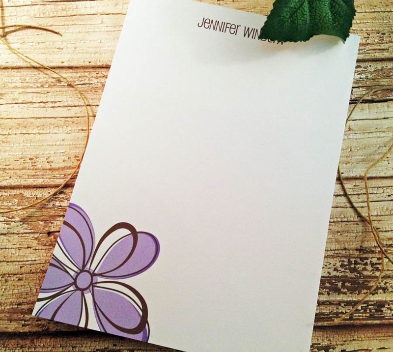 personalized notepad . MOD DAISY note pad . flower notepad . personalized stationery . womens stationary