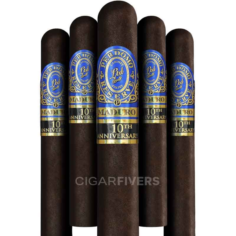 Perdomo Reserve 10th Anniversary Box-Pressed Maduro Super Toro (pk/5)