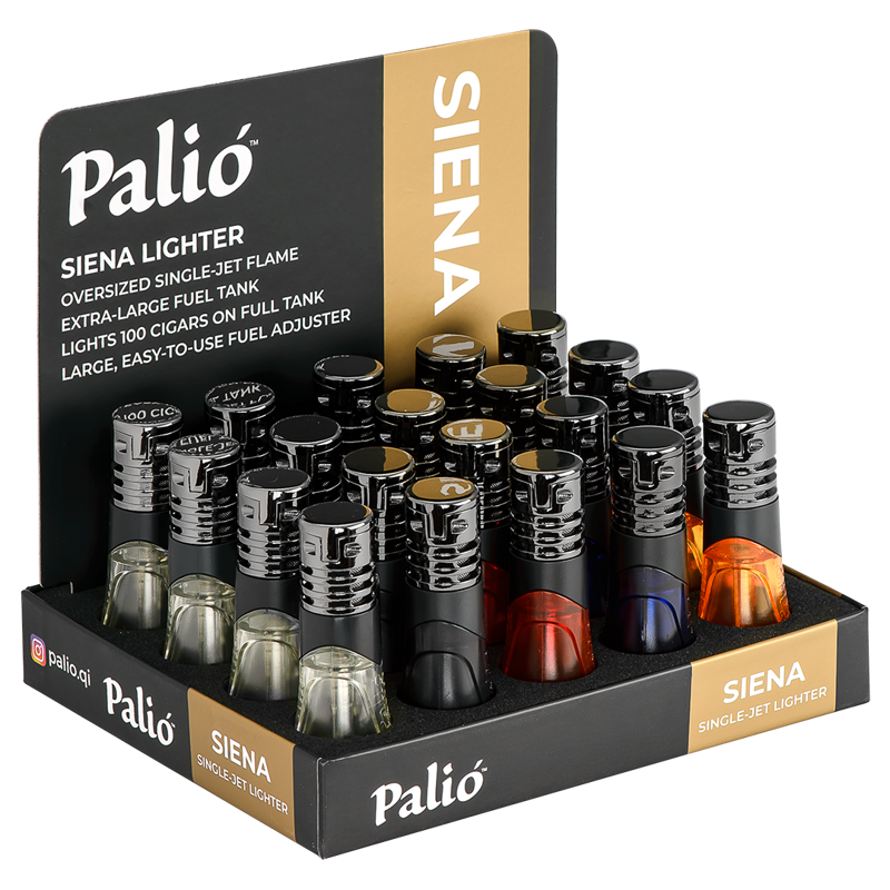 Palio Sienna Lighters 20 Count Retail Display Assorted