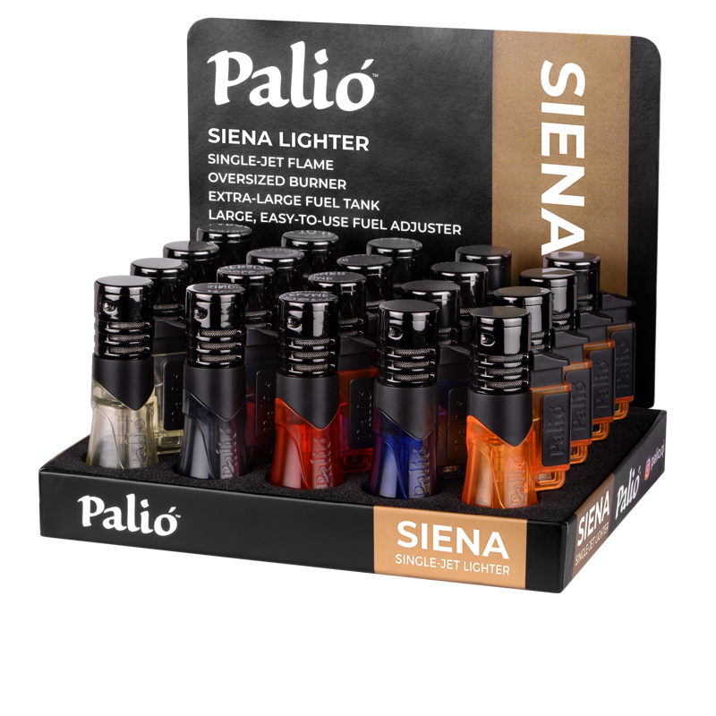 Palio Sienna Lighters 20 Count Retail Display Assorted