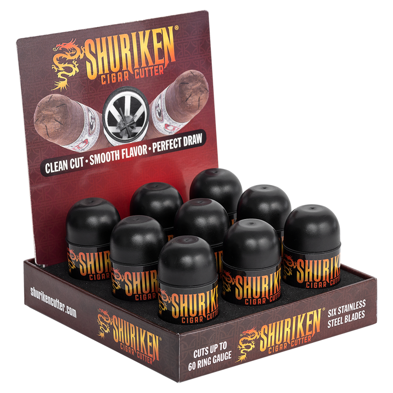 Shuriken® Composite 6-Blade Cigar Cutter Black