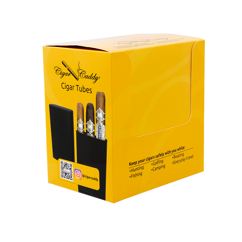 Cigar Caddy® Cigar Tube Display, 3 ct, 6 Qty Black