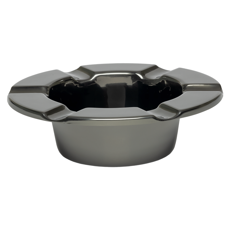 Stinky Cigar® One Piece Ashtray Black Nickel Plated