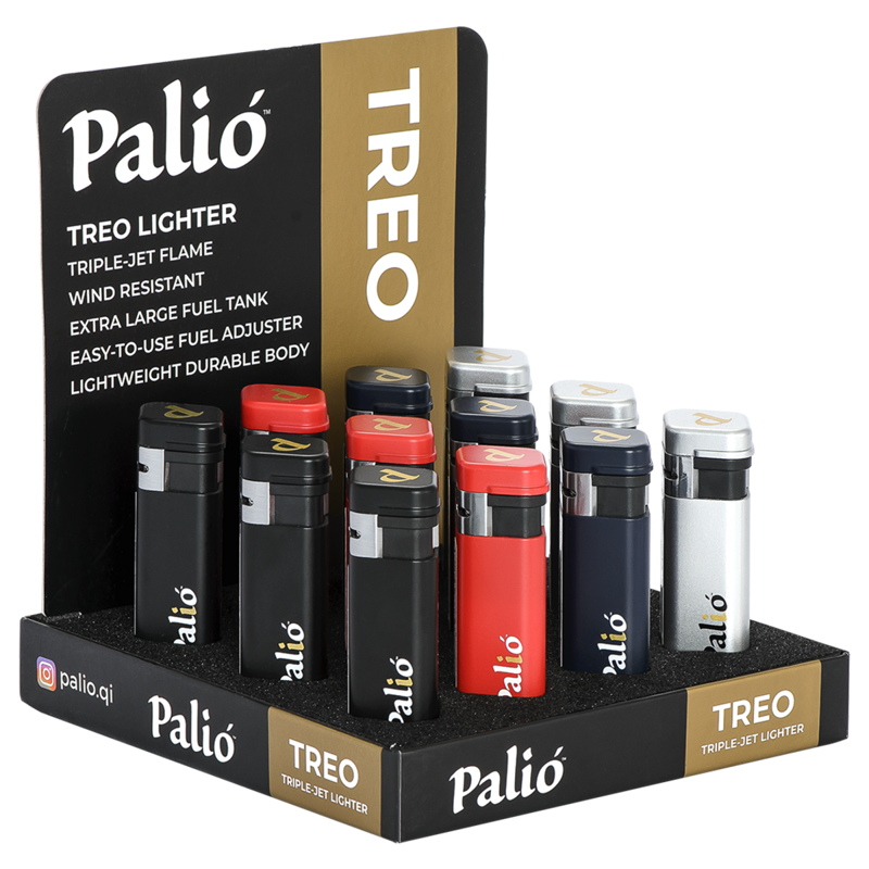 Palio Treo Torch Lighter 12 Count Display Assorted