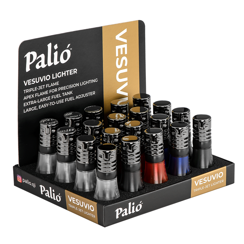 Palió Vesuvio 20 Count Lighters Retail Display Assorted