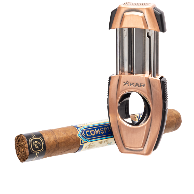XIKAR® Flip Dual Cigar Cutter Black & Bronze