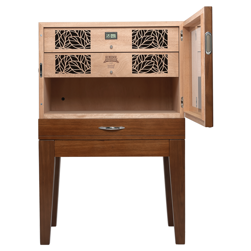 Humidor Supreme® Balthazar II End Table  Humidor Black Oak