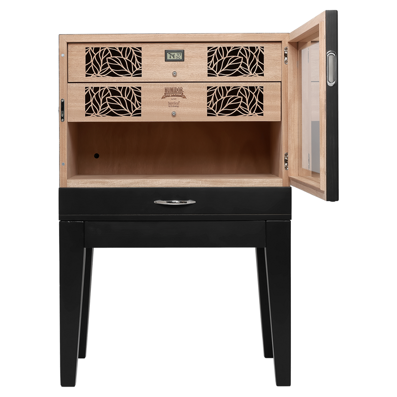 Humidor Supreme® Balthazar II End Table  Humidor Black Oak