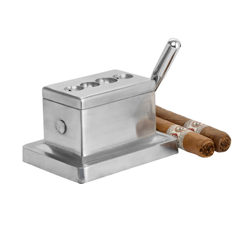 Tabletop Quad Cigar Cutter STAINLESS STEEL TABLETOP