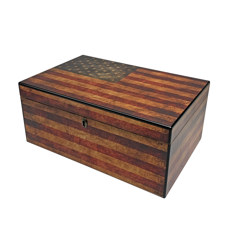 Large Desktop Humidors by Humidor Supreme Airforce Print LARGE HUMIDOR (75CT+)