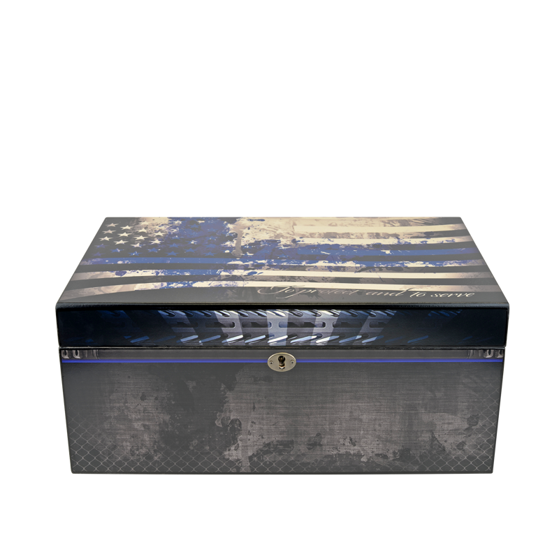 Large Desktop Humidors by Humidor Supreme Airforce Print LARGE HUMIDOR (75CT+)