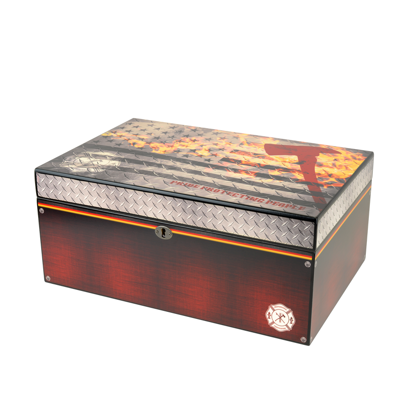 Large Desktop Humidors by Humidor Supreme Airforce Print LARGE HUMIDOR (75CT+)