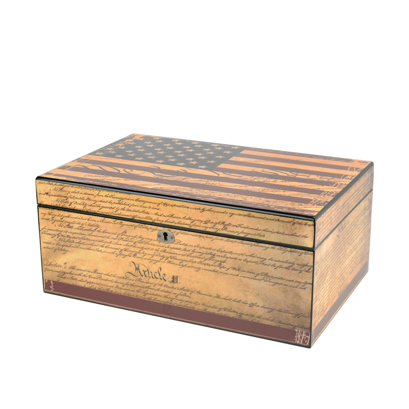 Large Desktop Humidors by Humidor Supreme Airforce Print LARGE HUMIDOR (75CT+)