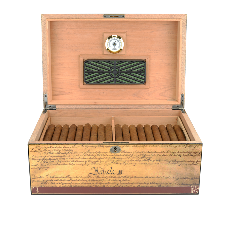Large Desktop Humidors by Humidor Supreme Airforce Print LARGE HUMIDOR (75CT+)