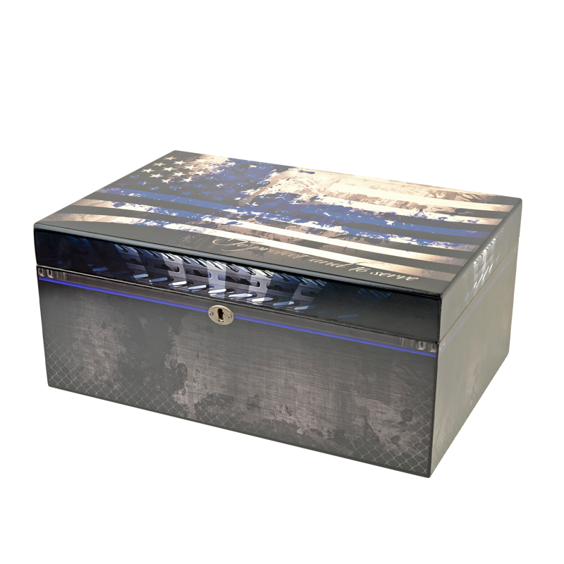 Large Desktop Humidors by Humidor Supreme Airforce Print LARGE HUMIDOR (75CT+)