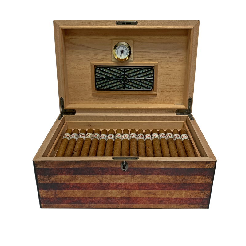 Large Desktop Humidors by Humidor Supreme Airforce Print LARGE HUMIDOR (75CT+)