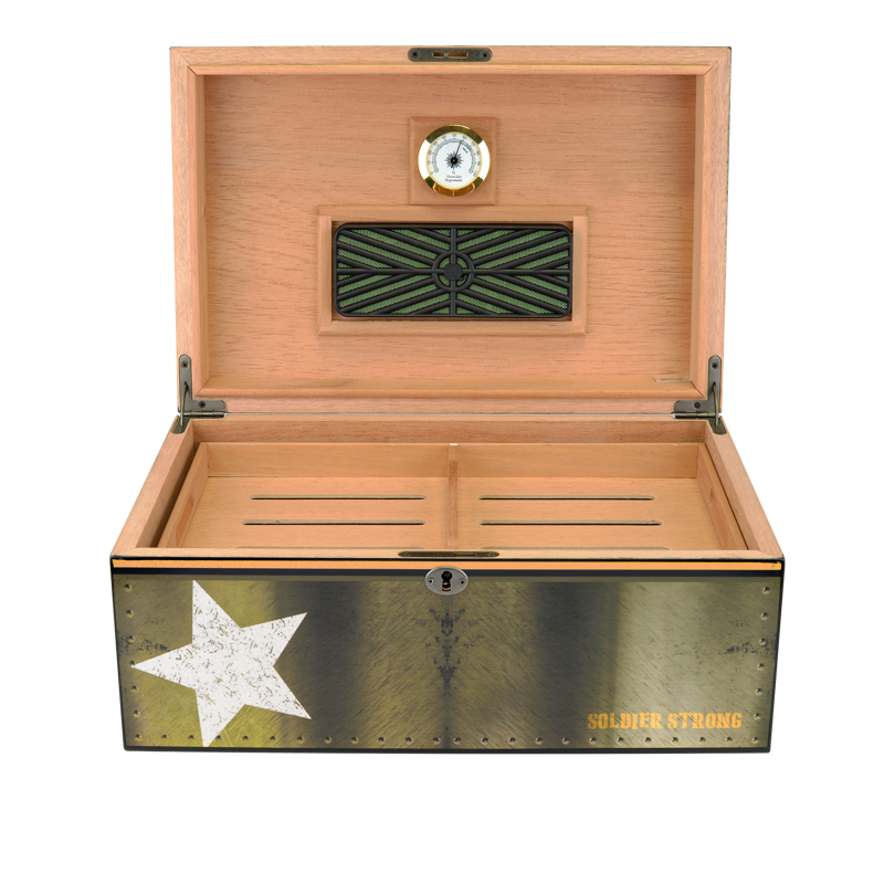 Large Desktop Humidors by Humidor Supreme Airforce Print LARGE HUMIDOR (75CT+)