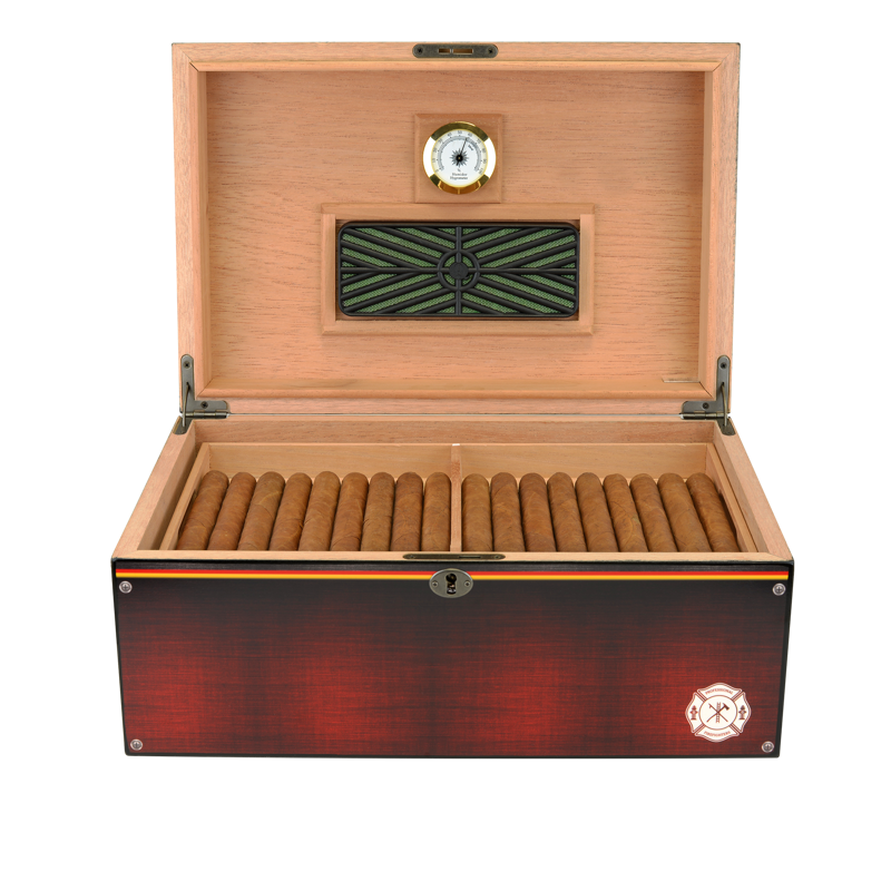 Large Desktop Humidors by Humidor Supreme Airforce Print LARGE HUMIDOR (75CT+)